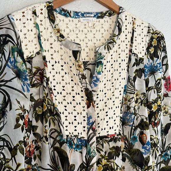 Anthropologie Meadow Rue Top Crochet Bib Sheer Forest Fairy Fall Wildflower XS - Picture 3 of 6